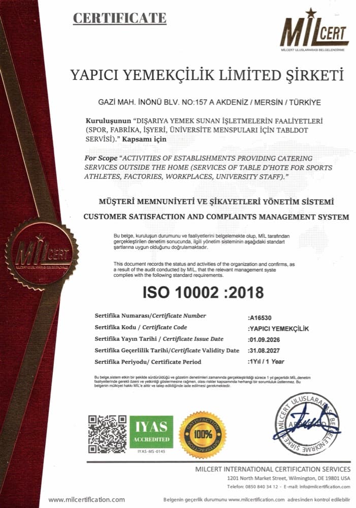 ISO 10002 — Müşteri Memnuniyeti Yönetim Sistemi