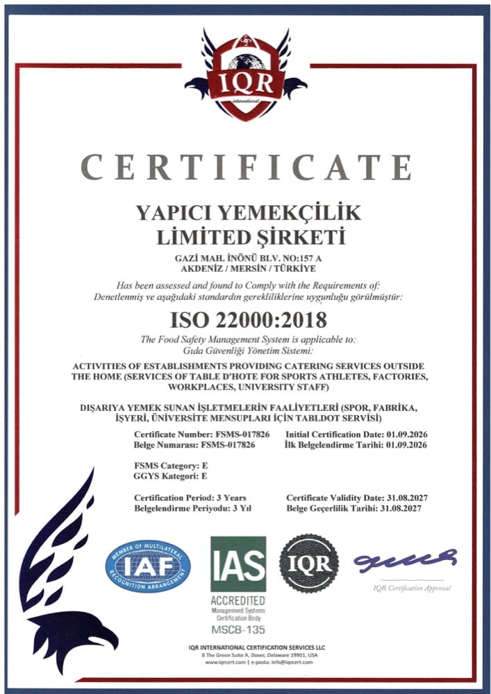 ISO 22000 — Gıda Güvenliği Yönetim Sistemi