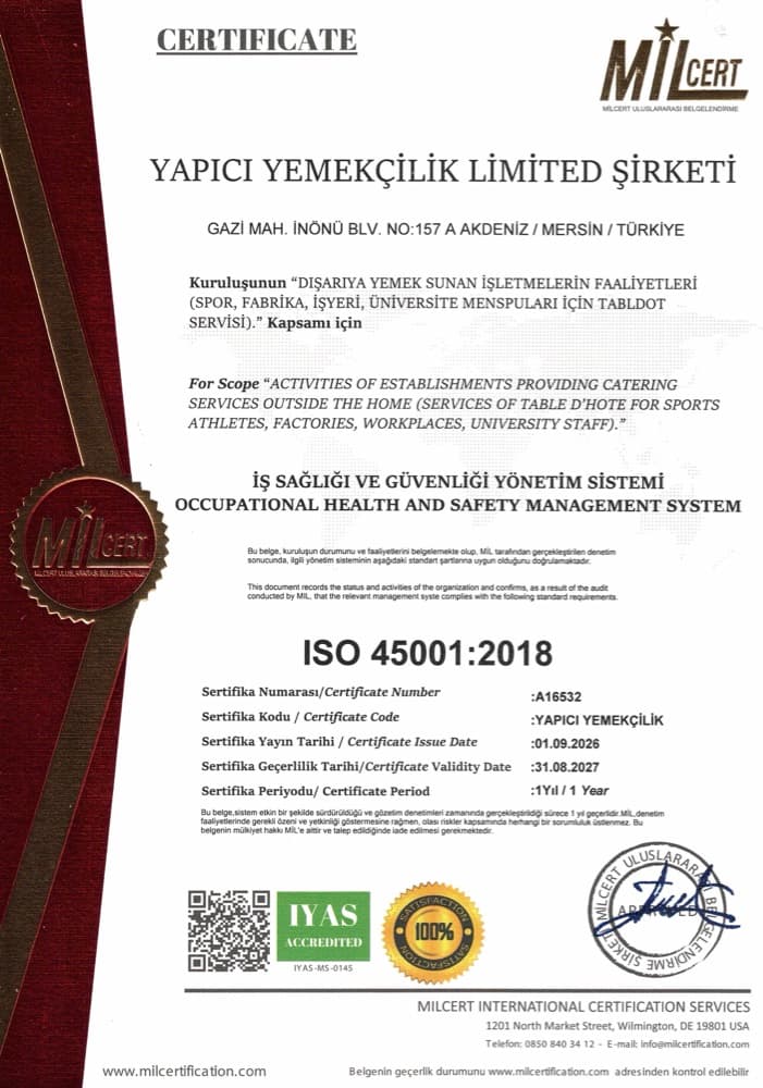 ISO 45001 — İş Sağlığı ve Güvenliği Yönetim Sistemi