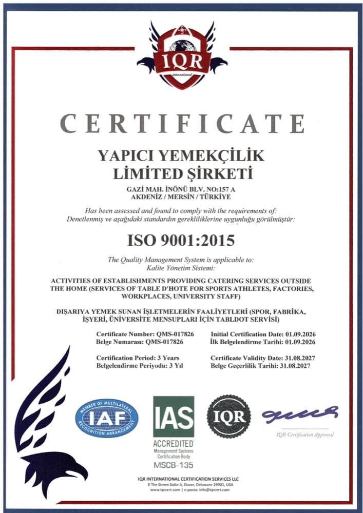 ISO 9001 — Kalite Yönetim Sistemi